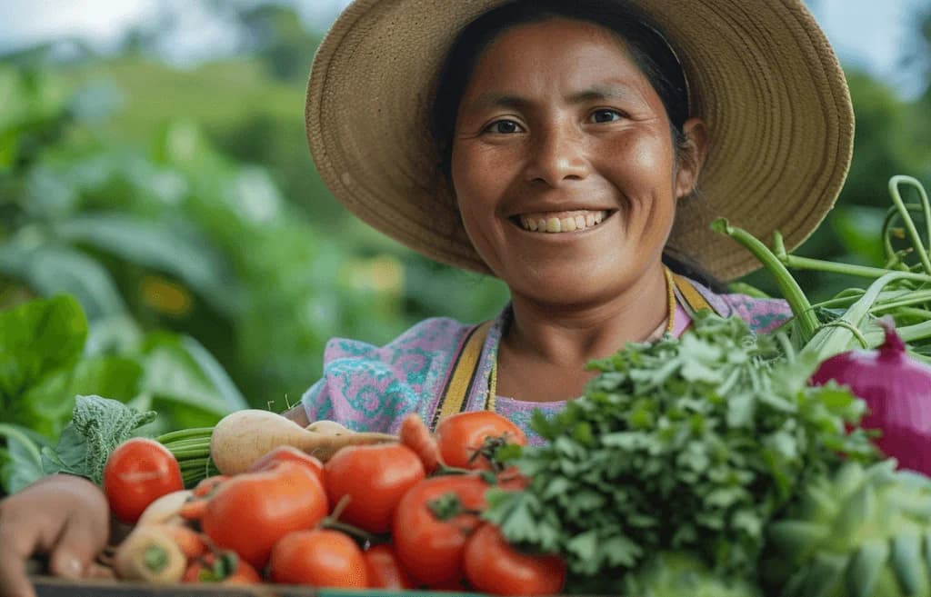 Fresh organic vegetables from local farms